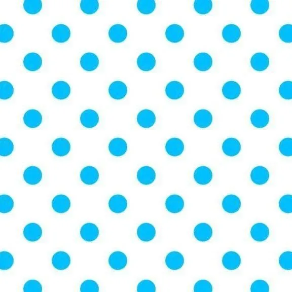 1 Inch Polk Dot Fabric / Poly Cotton Fabric / Blue Dot on White