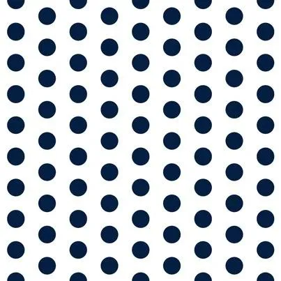 1 Inch Polk Dot Fabric / Poly Cotton Fabric / Navy Dot on White