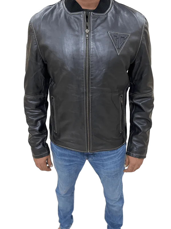 100% Top Grain Leather Jacket C8