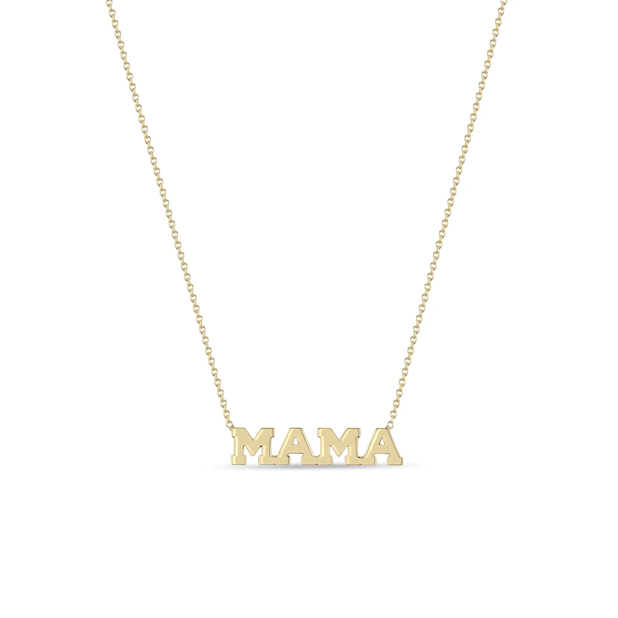 14k Full Pavé Diamond MAMA Necklace