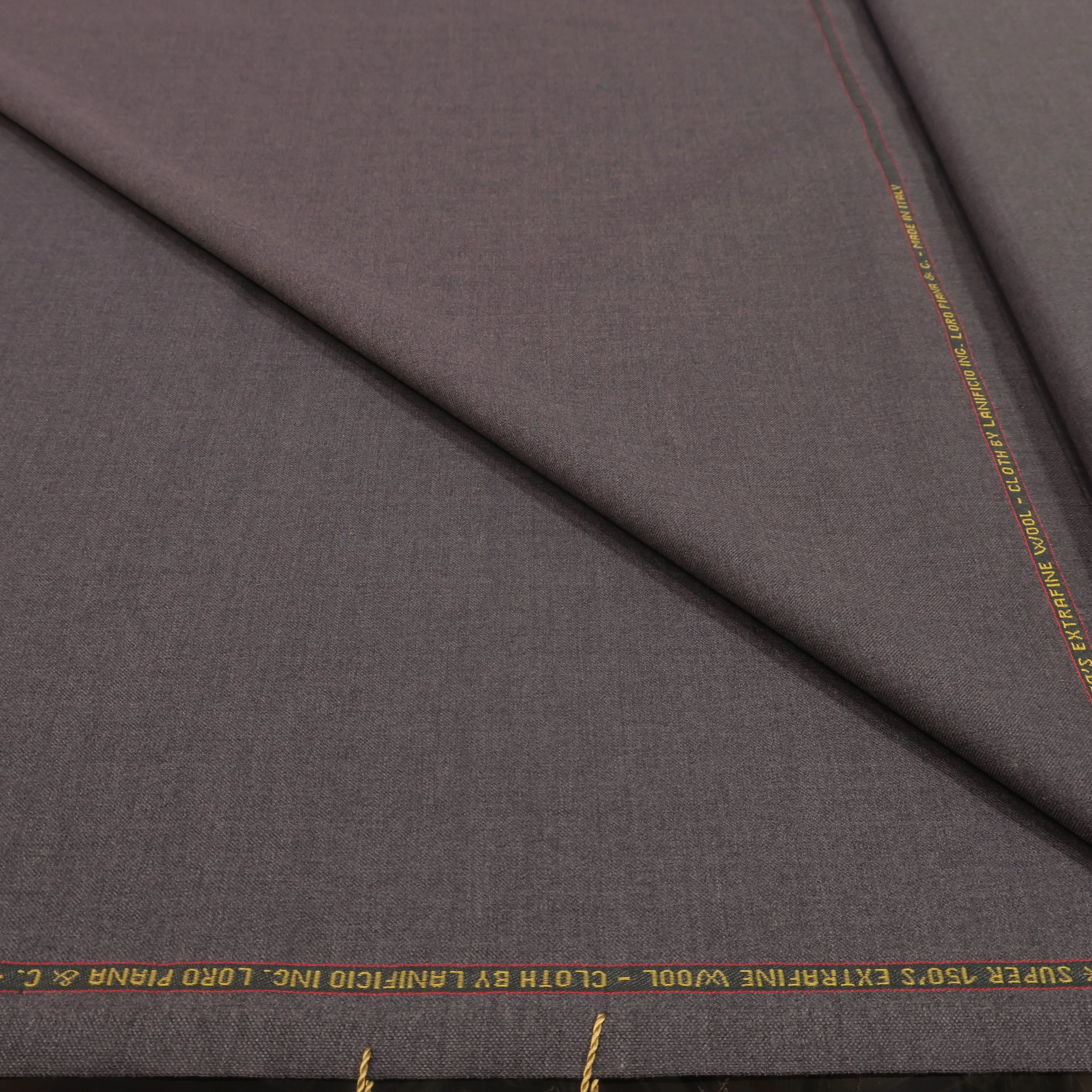 4 YDS Gunsmoke Gray Crosshatch Wool Loro Piana Fabric