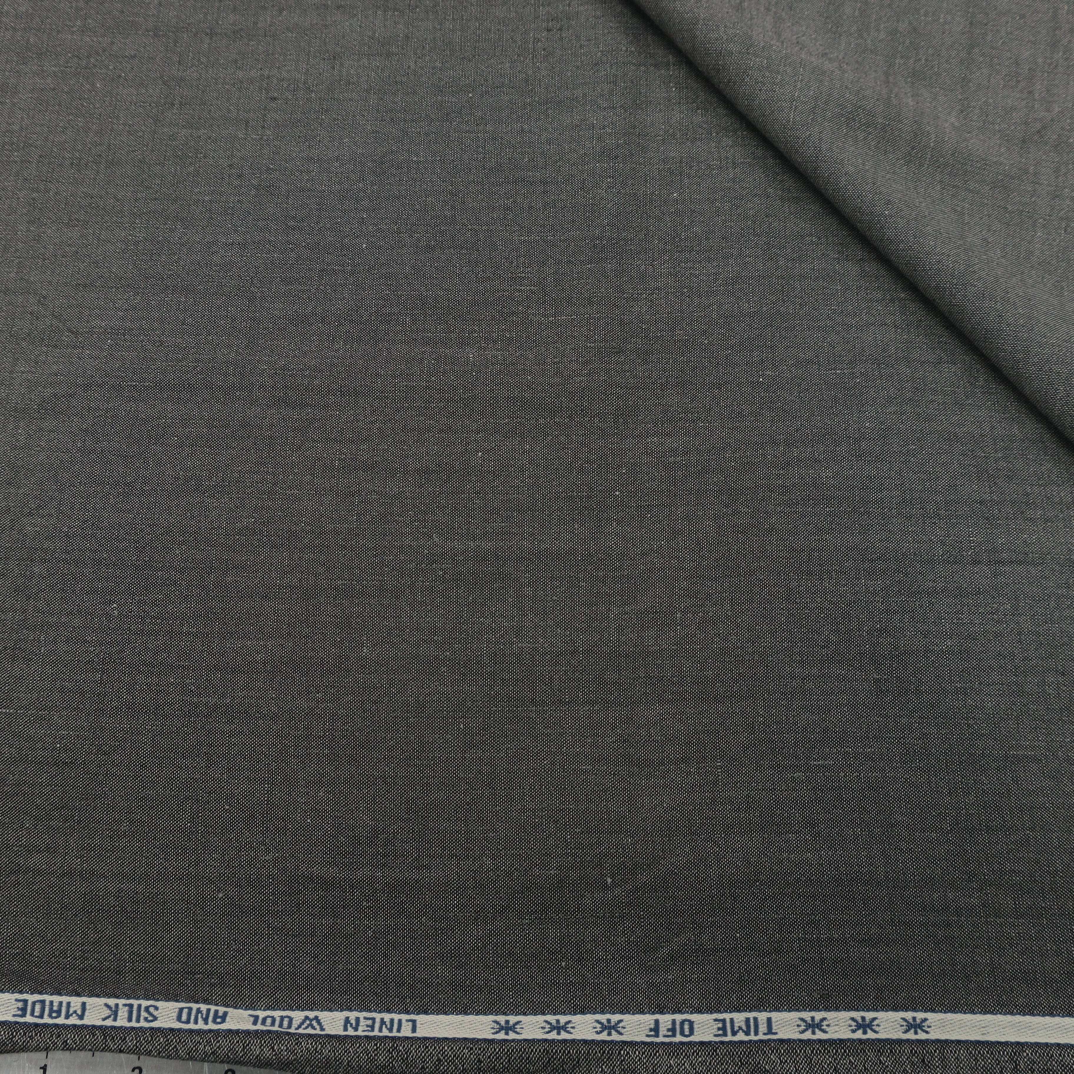 4 YDS Nevada Gray Crosshatch Wool Loro Piana Fabric