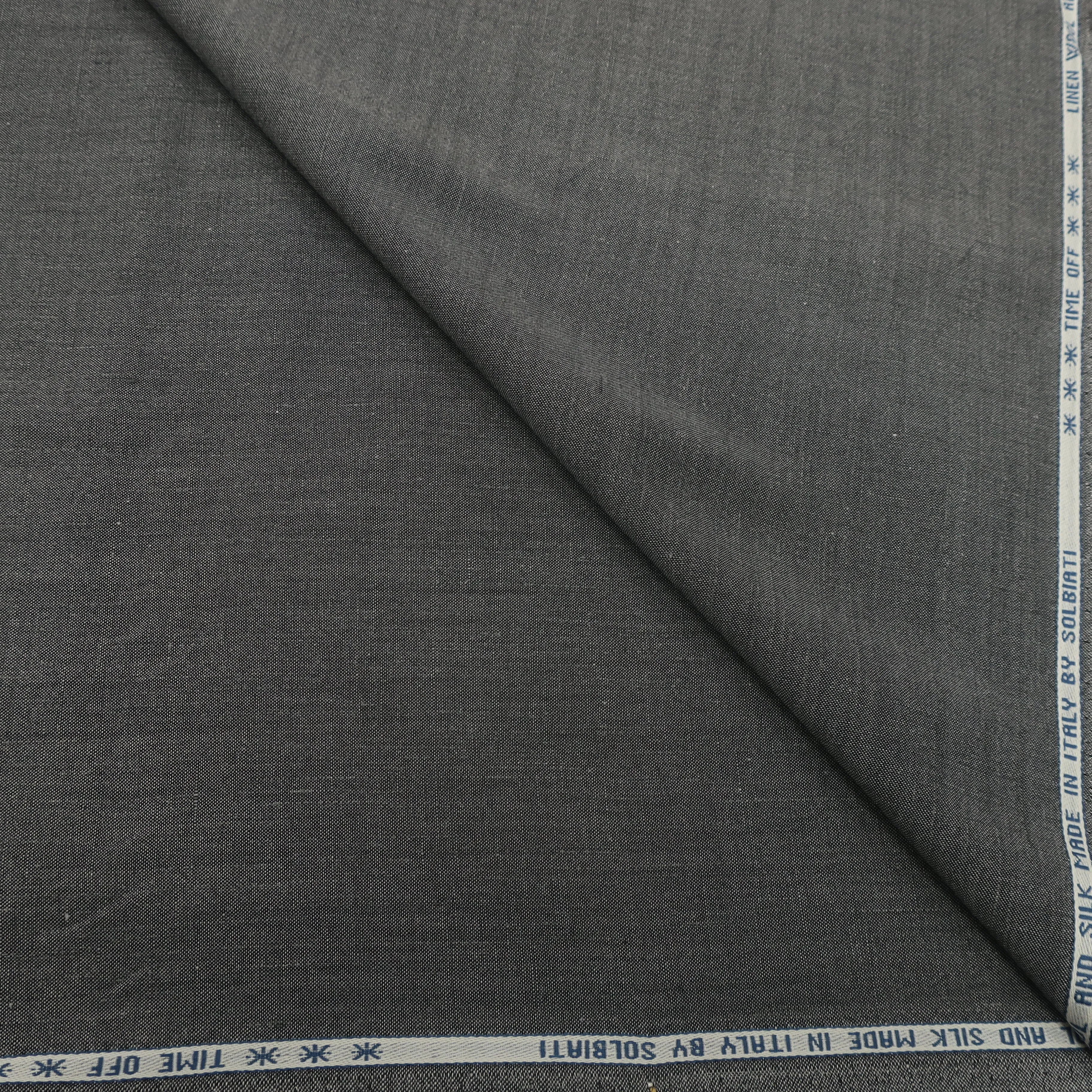 4 YDS Nevada Gray Crosshatch Wool Loro Piana Fabric