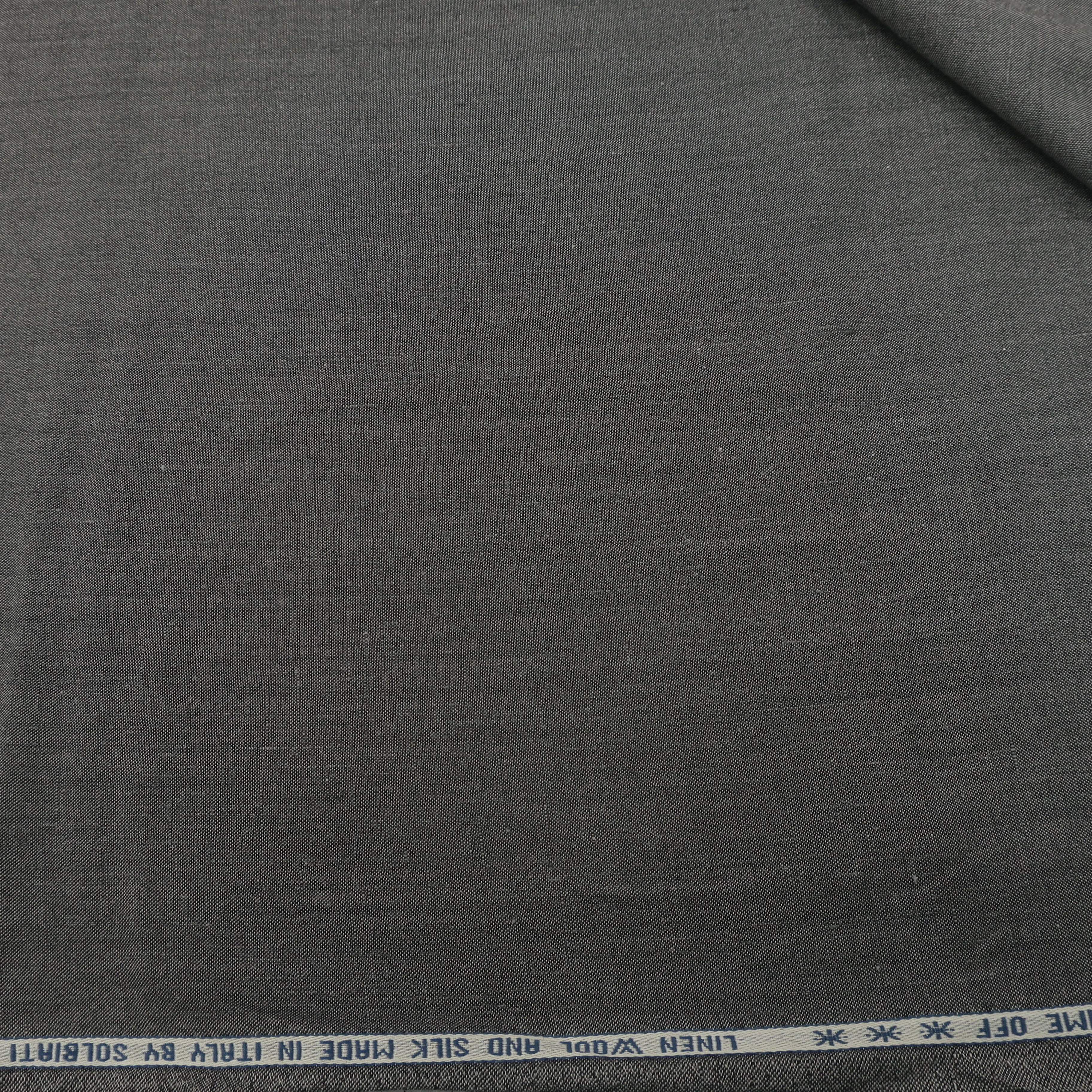 4 YDS Nevada Gray Crosshatch Wool Loro Piana Fabric