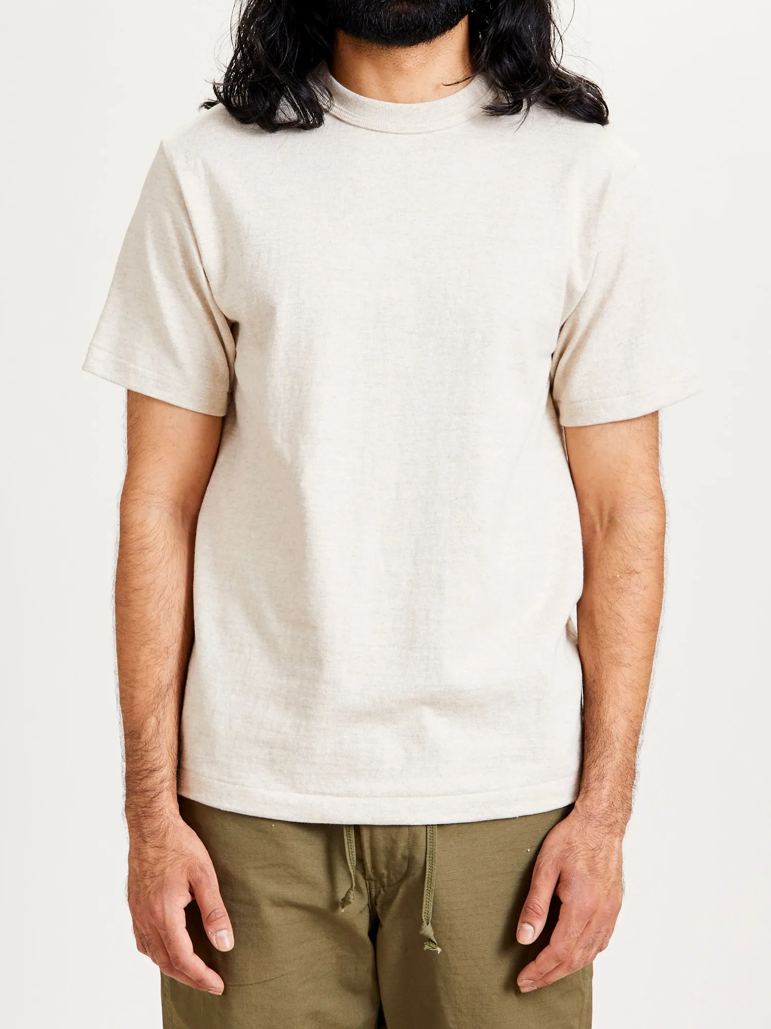 4601 Loopwheel Tee in Oatmeal