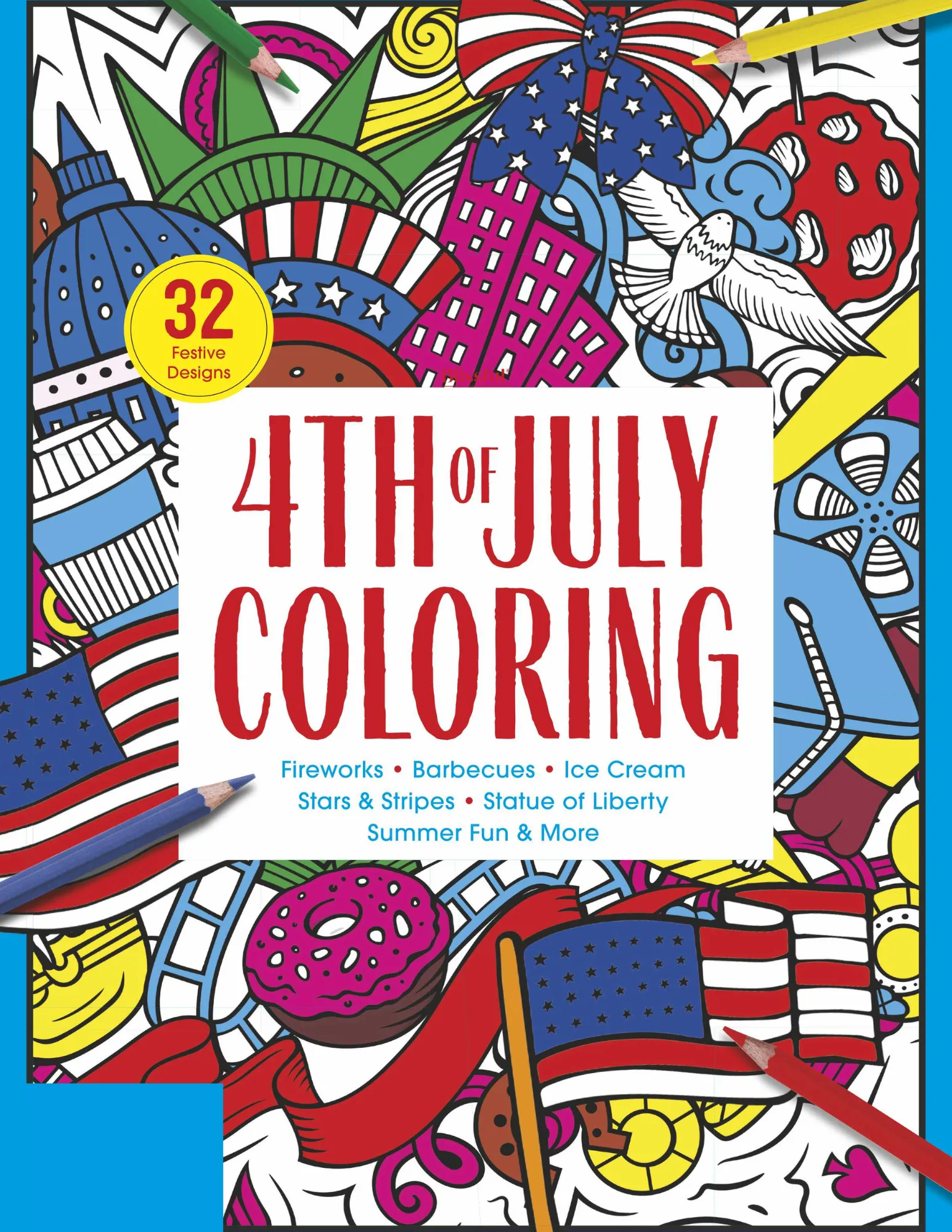 4th of July Coloring - 2023 Edition 32 Festive Designs