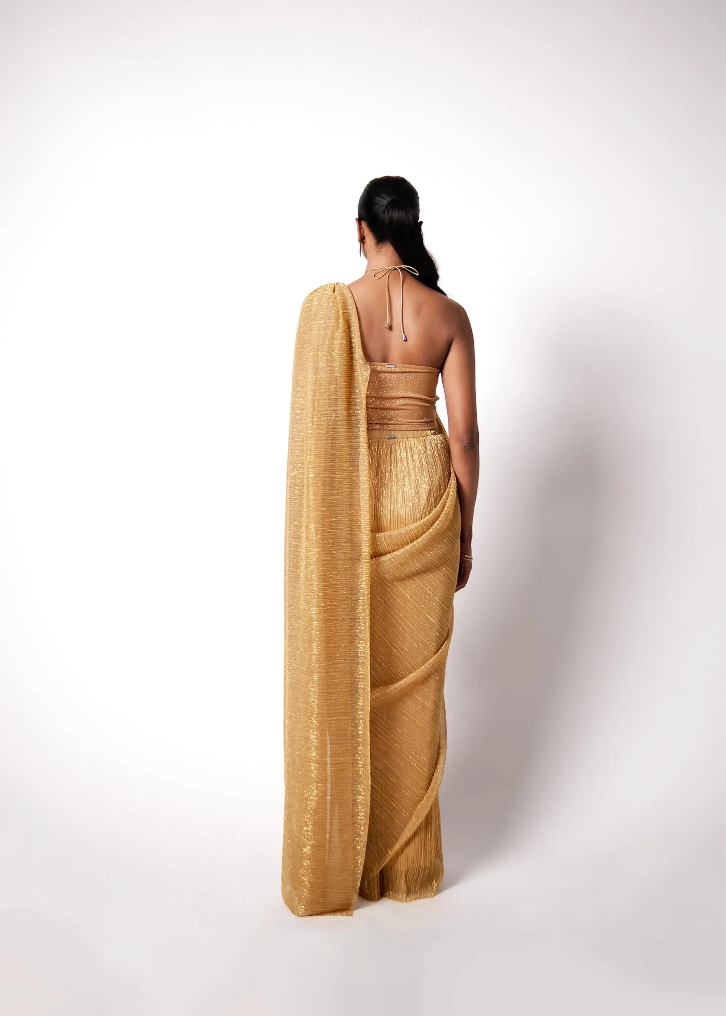 A Line Halter Top with EZ Sari