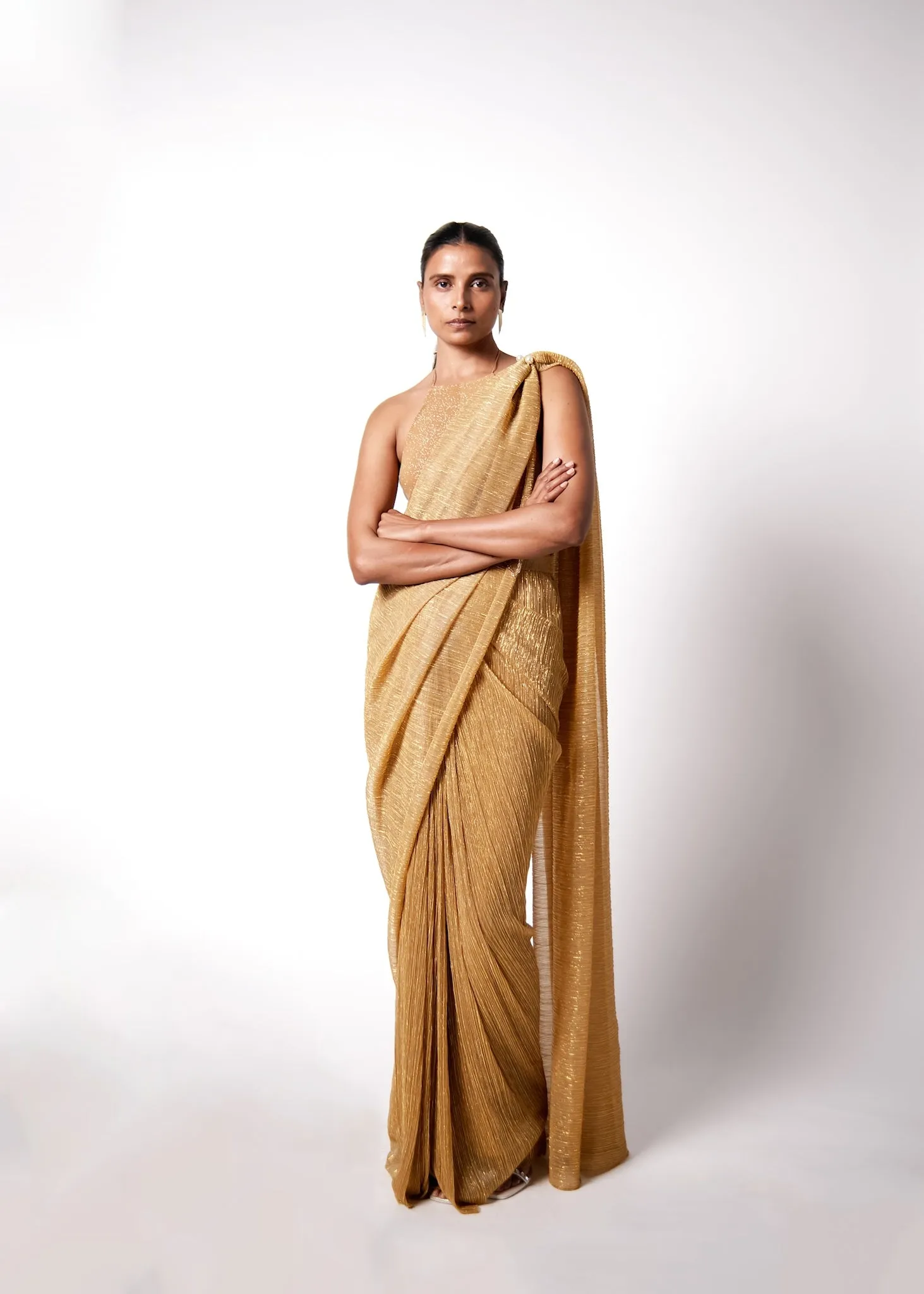 A Line Halter Top with EZ Sari