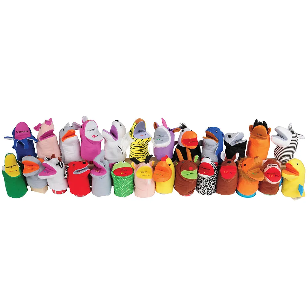 ABC Animal Hand Puppets with Working Mouths | Set of 26