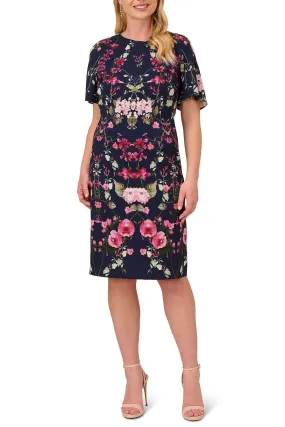 Adrianna Papell AP1D104781 - Short Sleeve Knee Length Casual Dress