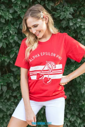 Alpha Epsilon Phi  Vintage Cherry Tee