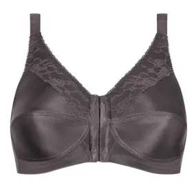 Amoena Nancy Front-Closure Mastectomy Bra Dark Grey