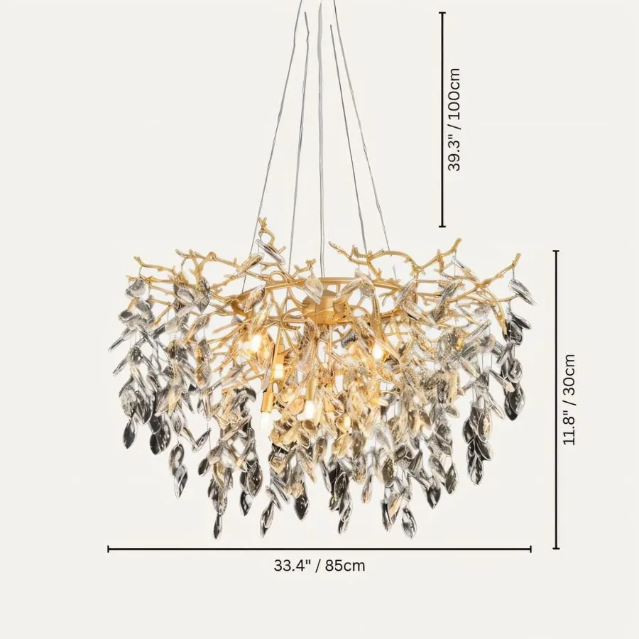 Anab Round Crystal Chandelier