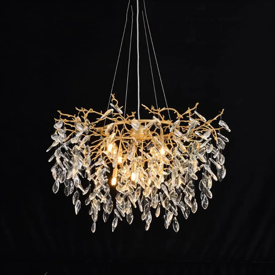 Anab Round Crystal Chandelier