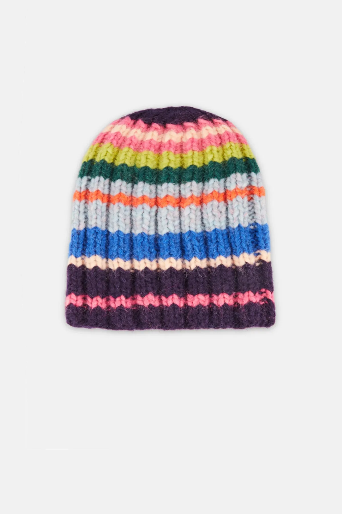 Anthea Striped Wool Beanie