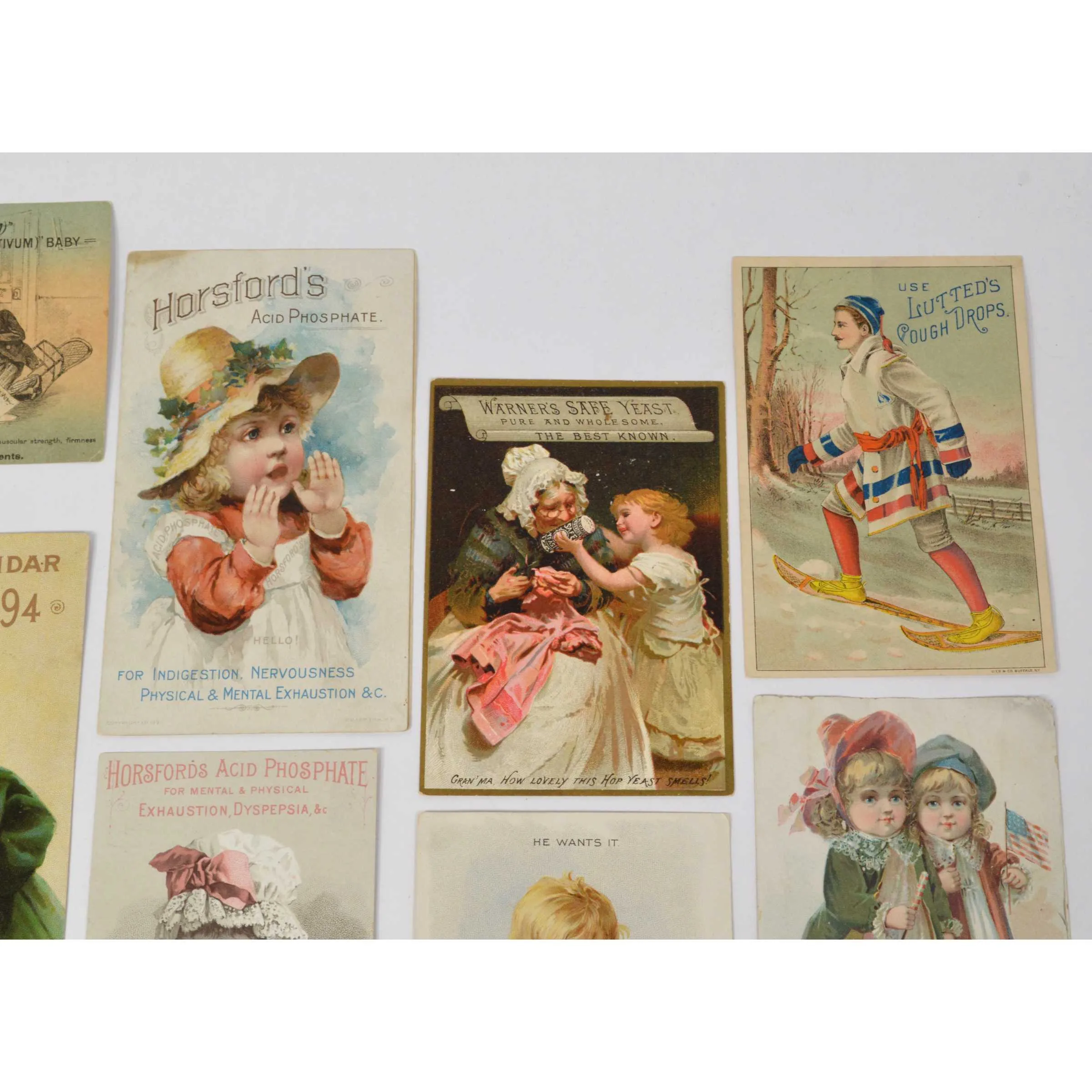 Antique Advertising TRADE CARD Lot of 21 QUACK CURES/MEDICINE Browns CARTERS   !