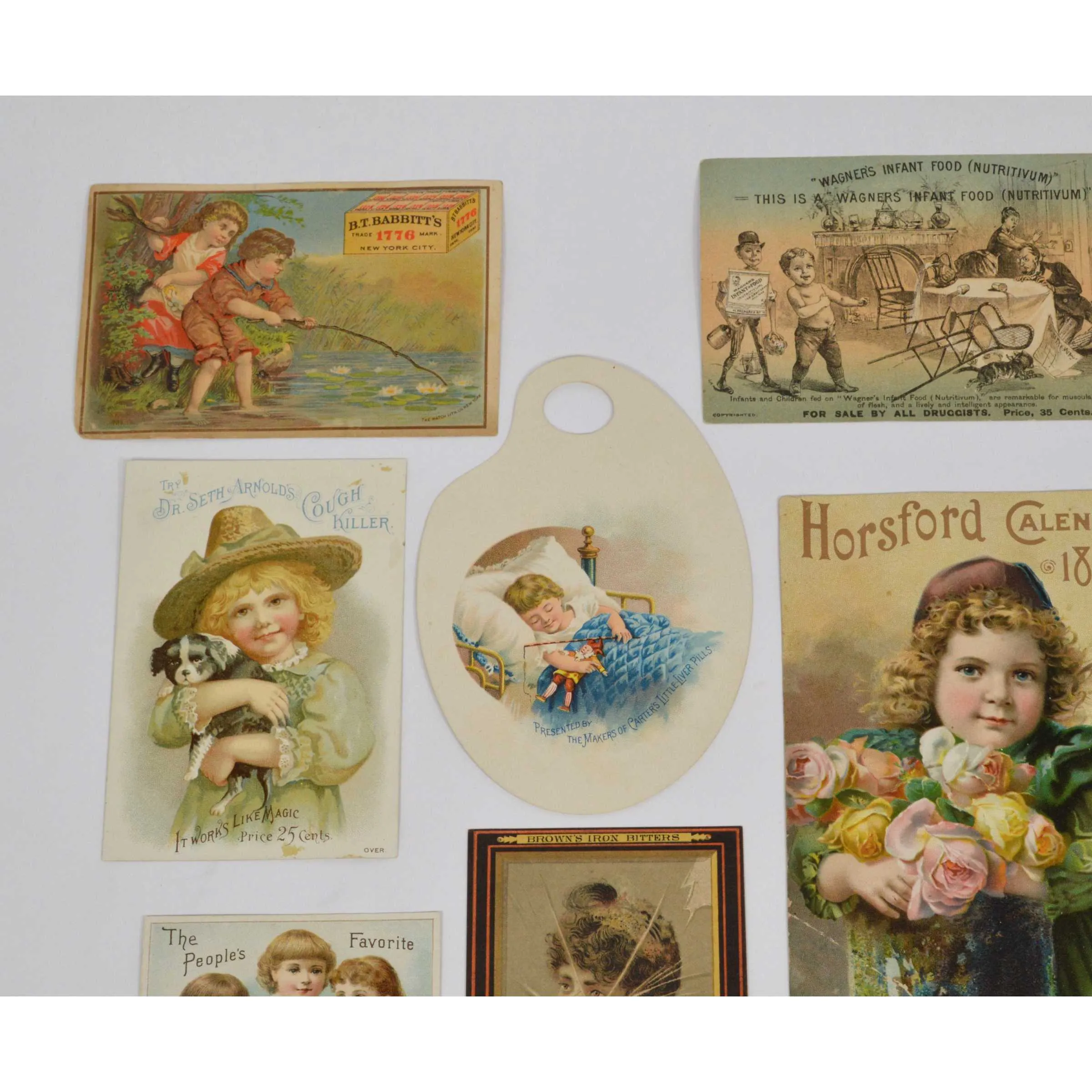 Antique Advertising TRADE CARD Lot of 21 QUACK CURES/MEDICINE Browns CARTERS   !