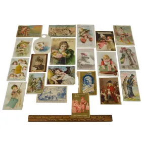 Antique Advertising TRADE CARD Lot of 21 QUACK CURES/MEDICINE Browns CARTERS   !