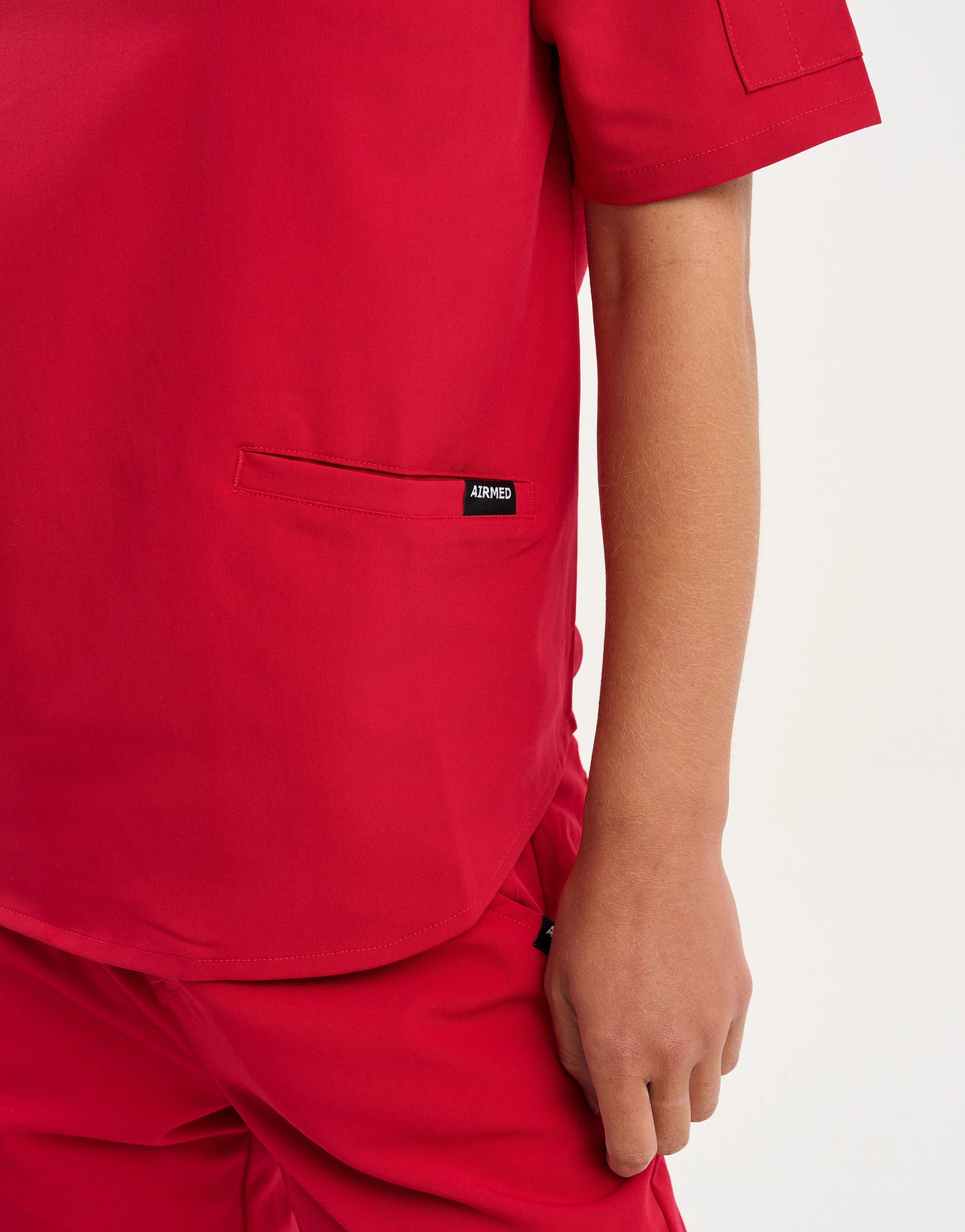 Aspire V Neck Scrub Top - Cherry Red