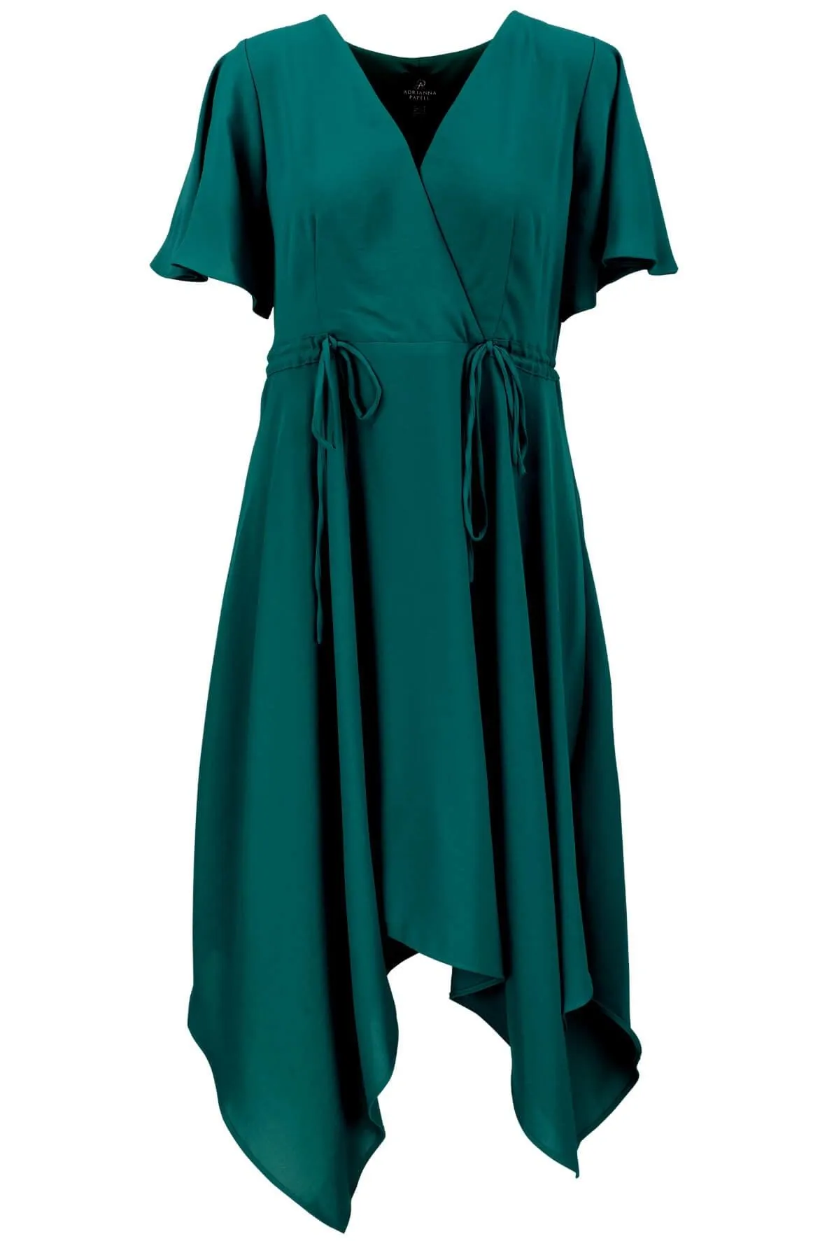 Asymmetrical Fit and Flare Dress with Flutter Sleeves