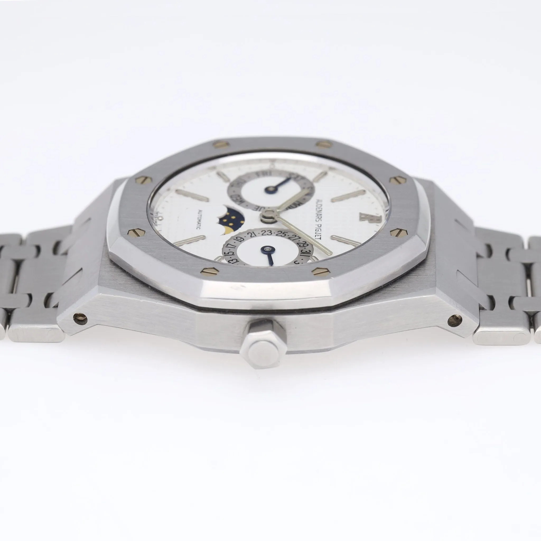 Audemars Piguet Royal Oak Day-Date Moonphase ref 25594ST White Dial