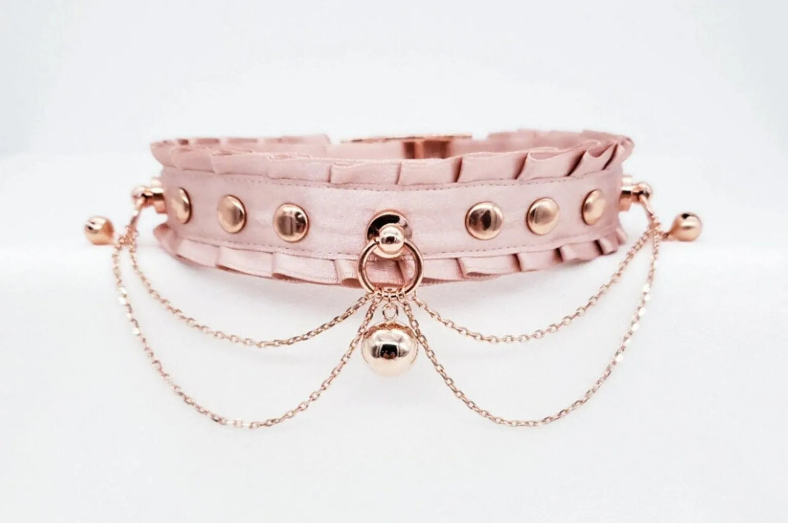 Ball and Chain Rose Gold Luxury BDSM Collar