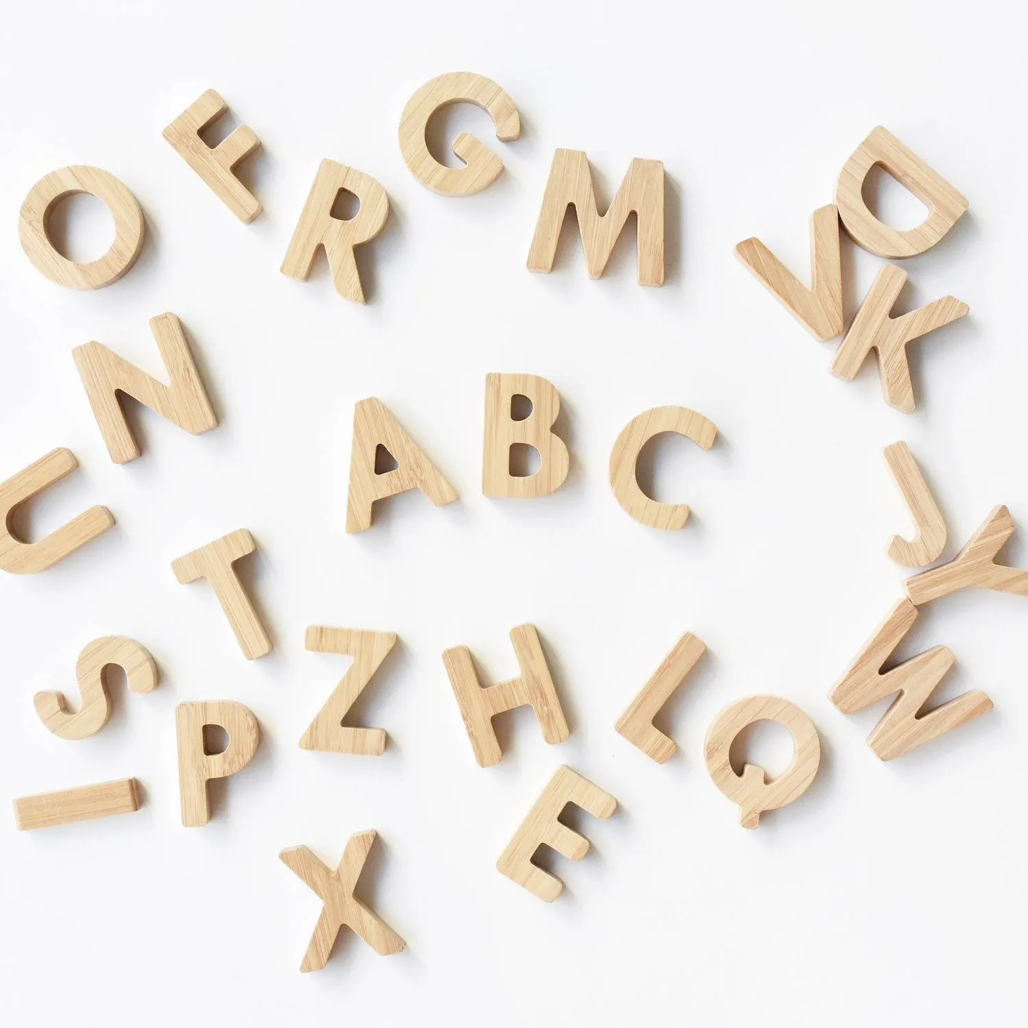 Bamboo Alphabet Wooden Toy Set