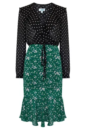 Bay Floral Polka Printed Dress