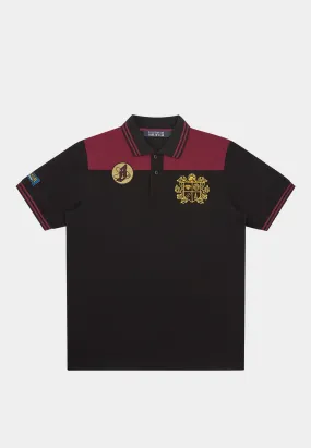 BBC Panelled Polo Shirt Black