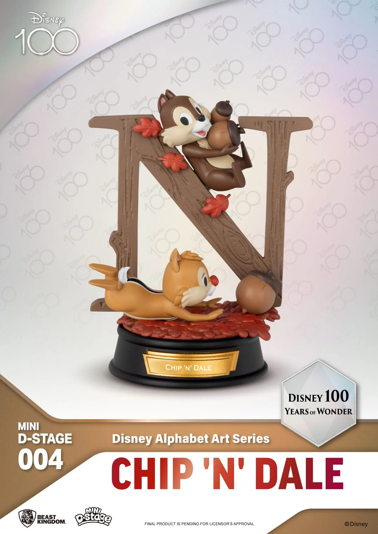 Beast Kingdom Disney 100 Years of Wonder Disney Alphabet Art Mini Diorama Statues 6-pack