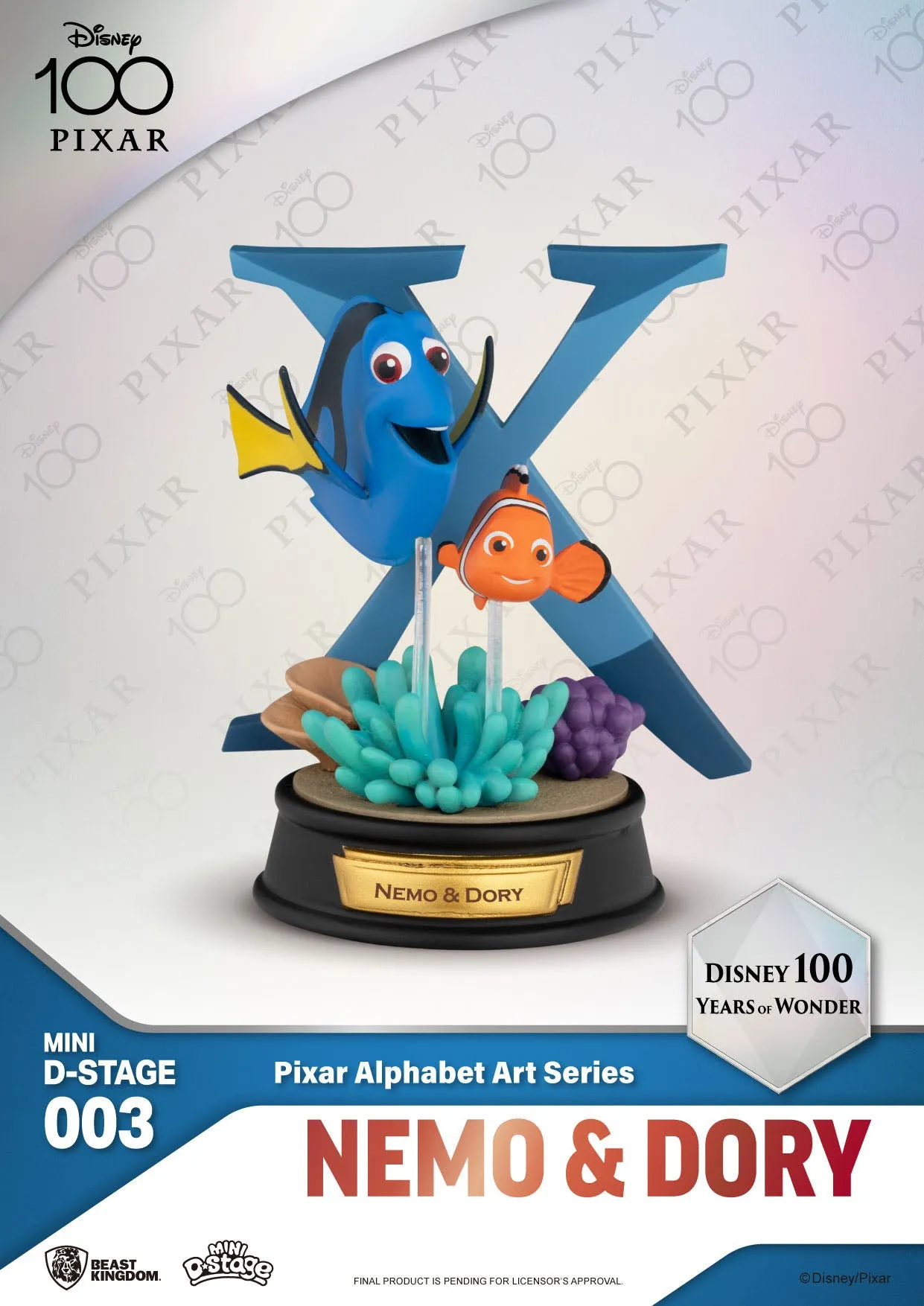 Beast Kingdom Disney 100 Years of Wonder Pixar Alphabet Art Mini Diorama Statues 6-pack