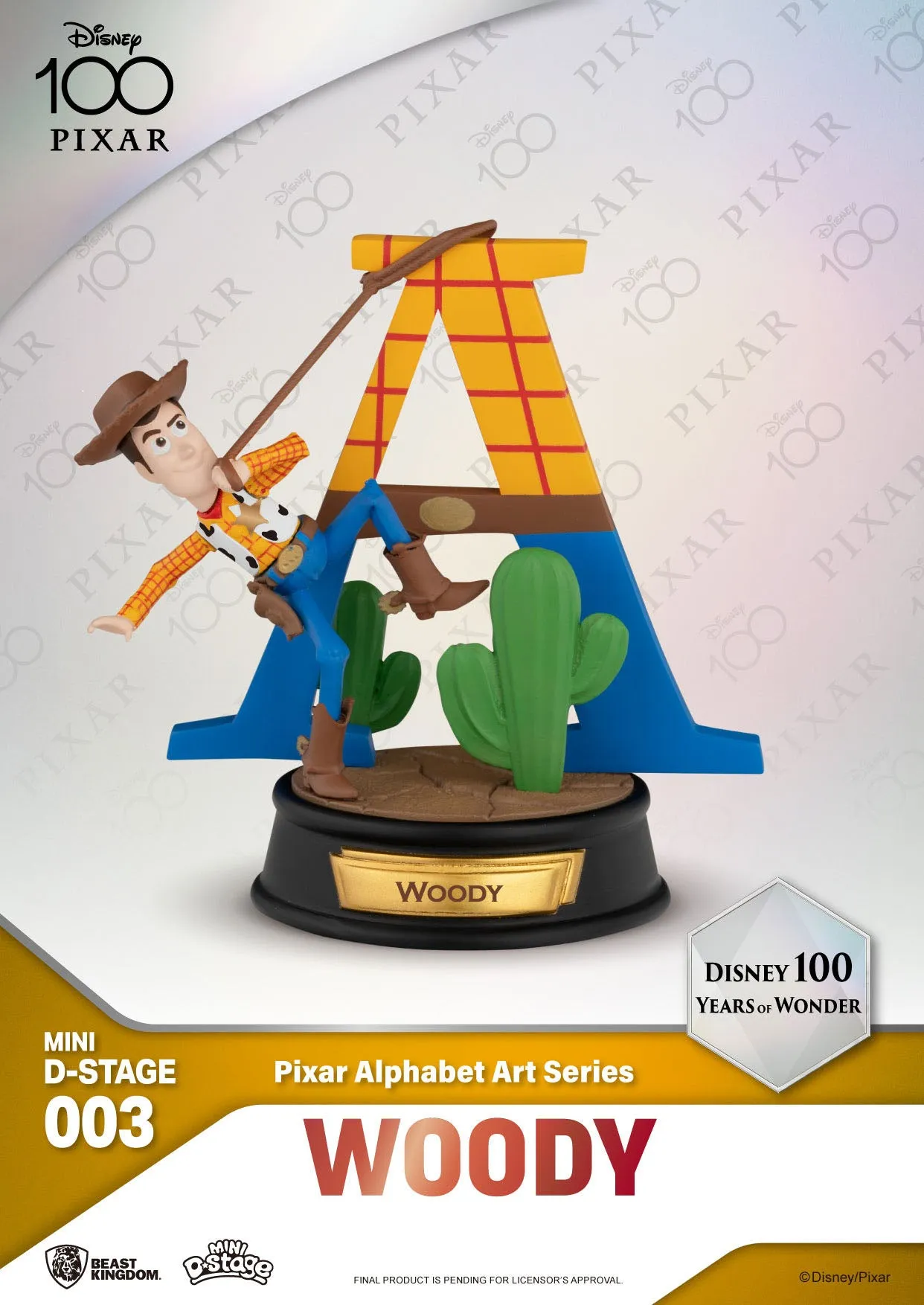 Beast Kingdom Disney 100 Years of Wonder Pixar Alphabet Art Mini Diorama Statues 6-pack