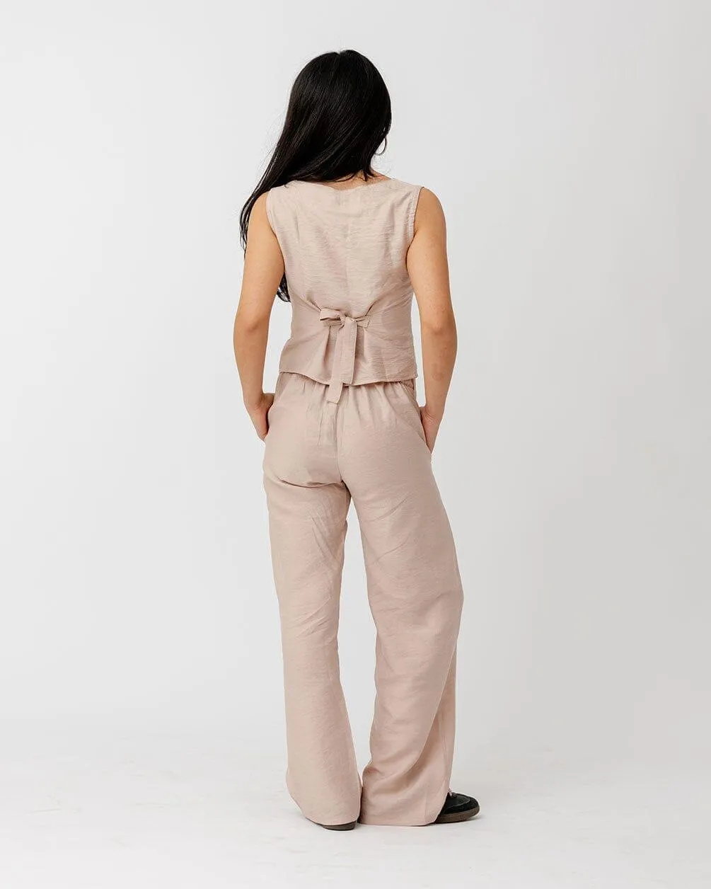 Beige Linen Pants