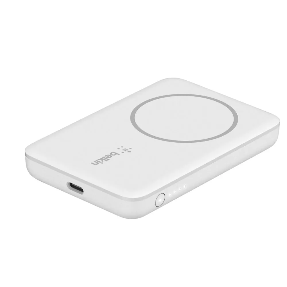 Belkin 2500mAh Magnetic Wireless Power Bank for iPhone Devices - White