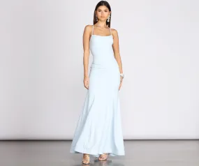 Billie Crepe Lace Charming Up Mermaid Gown