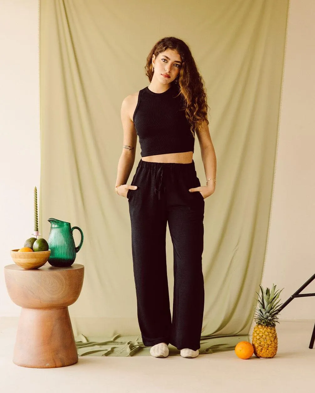 Black Flowy Pants