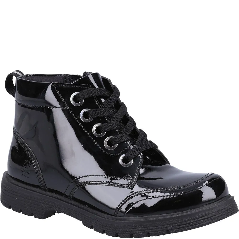 Black Jolie Patent Junior School Boots