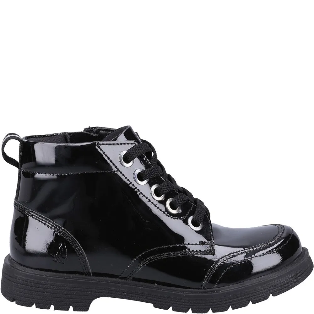 Black Jolie Patent Junior School Boots