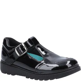 Black Kerry Junior Patent School Shoes