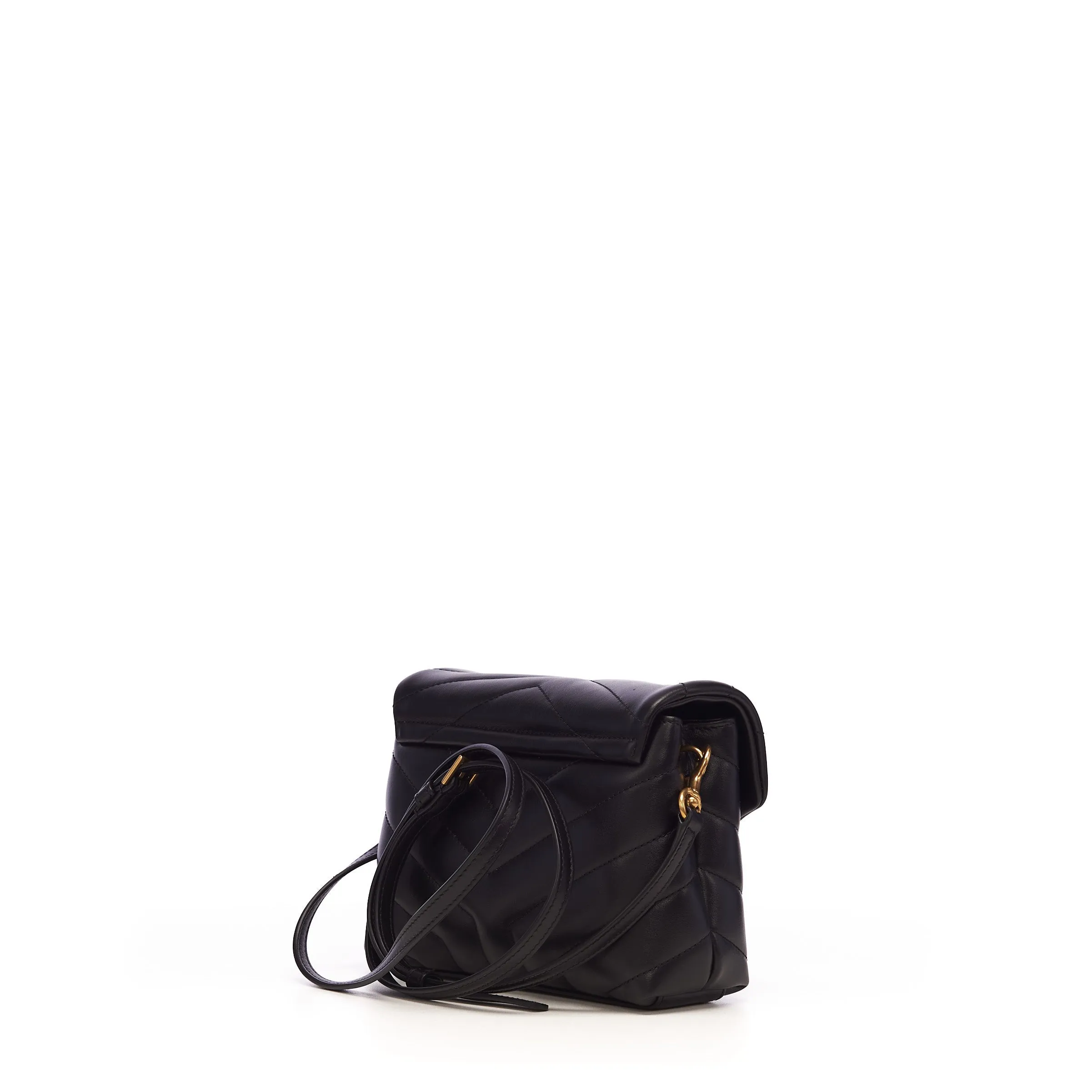 Black Loulou Toy Strap Bag - Mini, Quilted Y Leather, YSL Cassandre