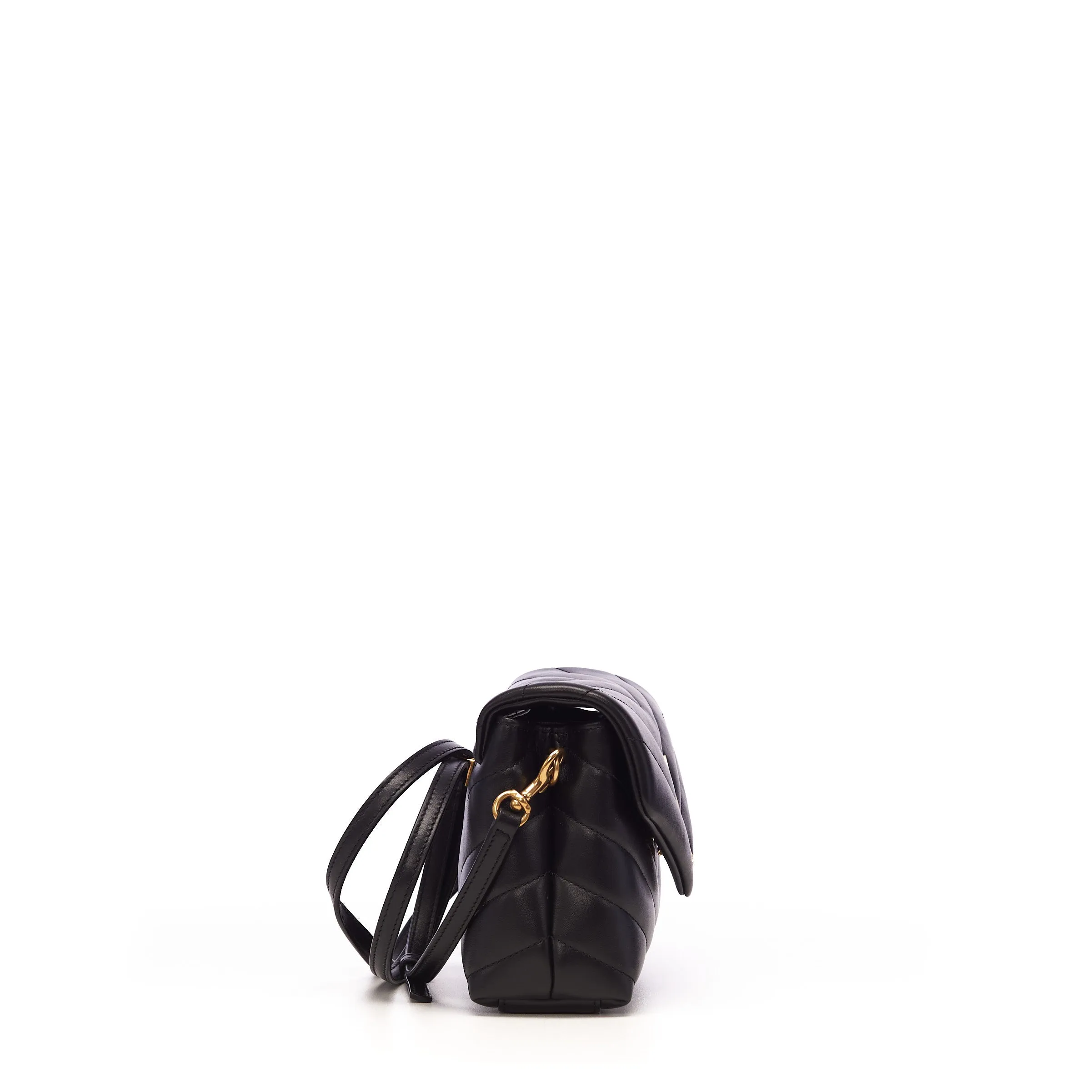 Black Loulou Toy Strap Bag - Mini, Quilted Y Leather, YSL Cassandre