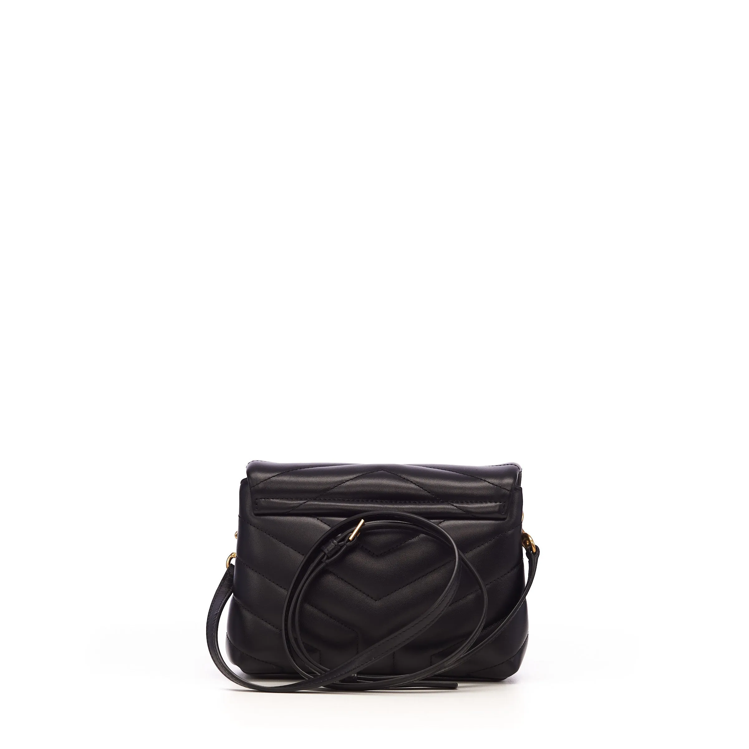 Black Loulou Toy Strap Bag - Mini, Quilted Y Leather, YSL Cassandre