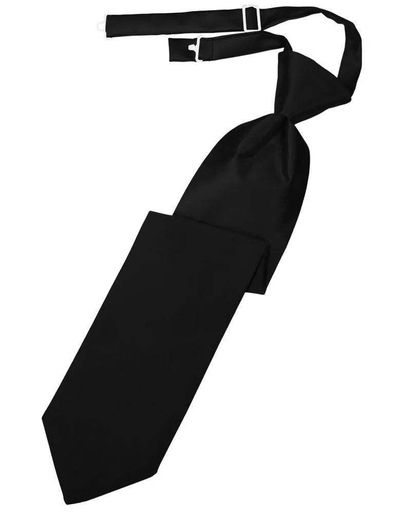 Black Luxury Satin Necktie