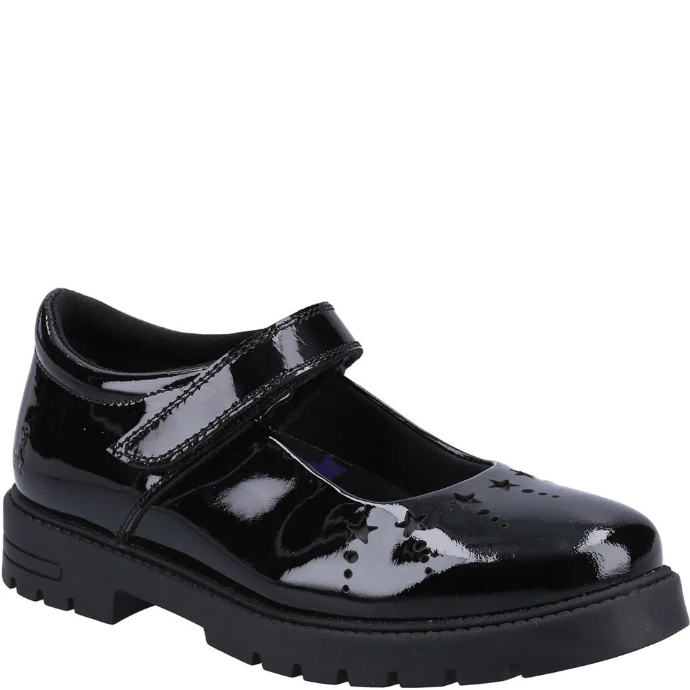 Black Sabrina Patent Senior School Shoes