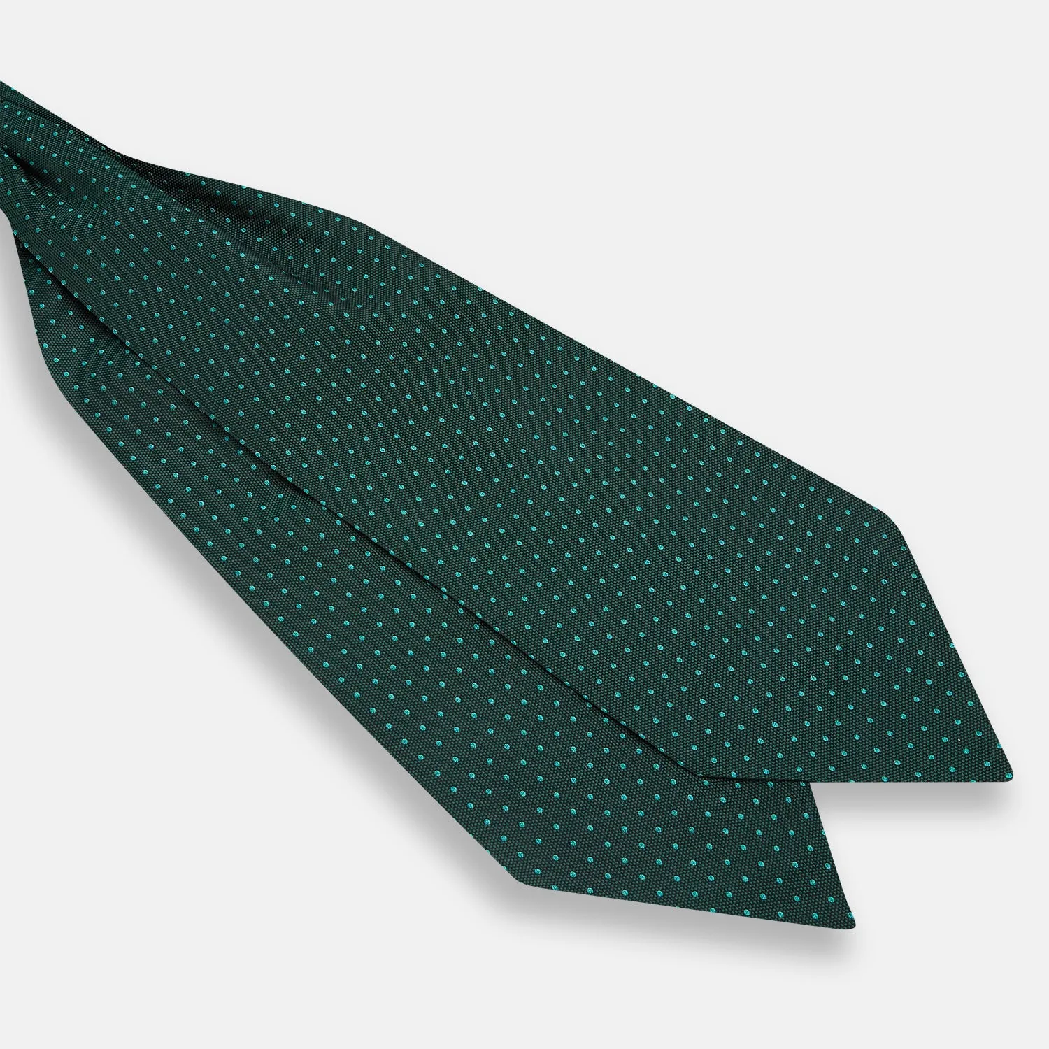 Blue and Forest Green Micro Dot Silk Cravat