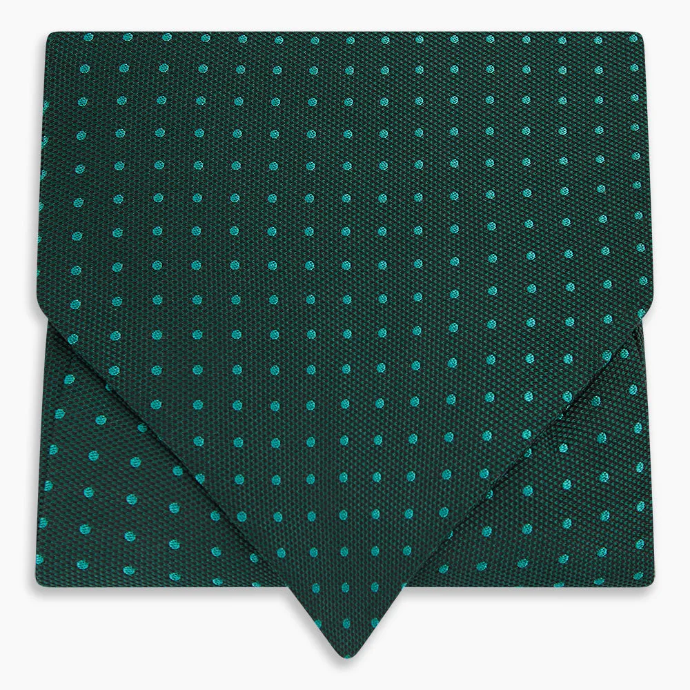 Blue and Forest Green Micro Dot Silk Cravat