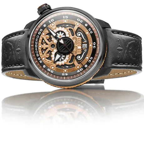 Bomberg BB-01 Automatic Mariachi Skull Men's Brown Watch CT43ASPGD.24-1.11