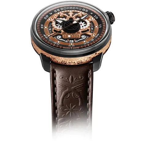 Bomberg BB-01 Automatic Mariachi Skull Men's Brown Watch CT43ASPGD.24-1.11