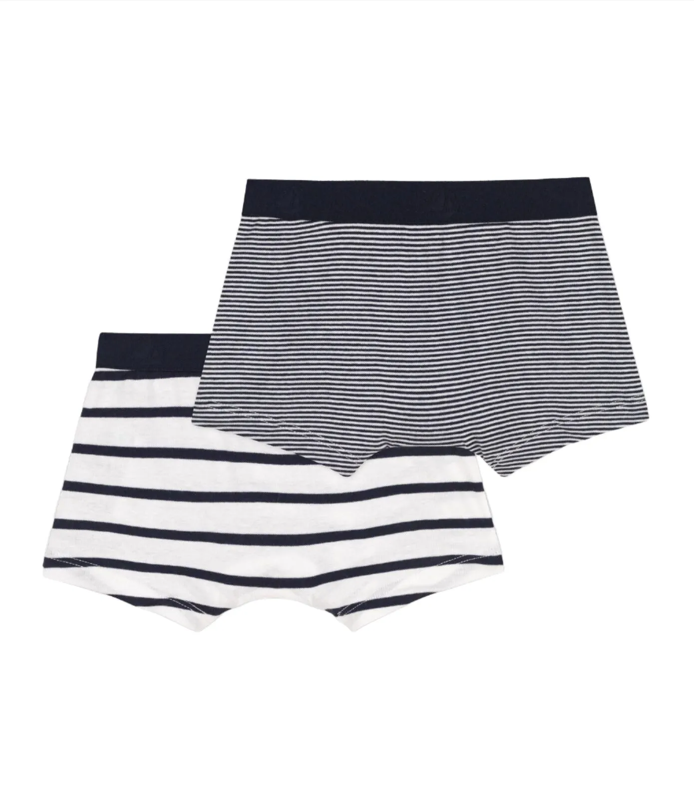 boys white/navy 2 pk striped boxers