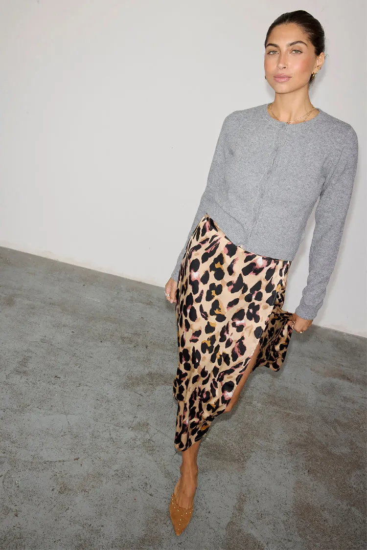 Brown Leopard Jaspre Skirt